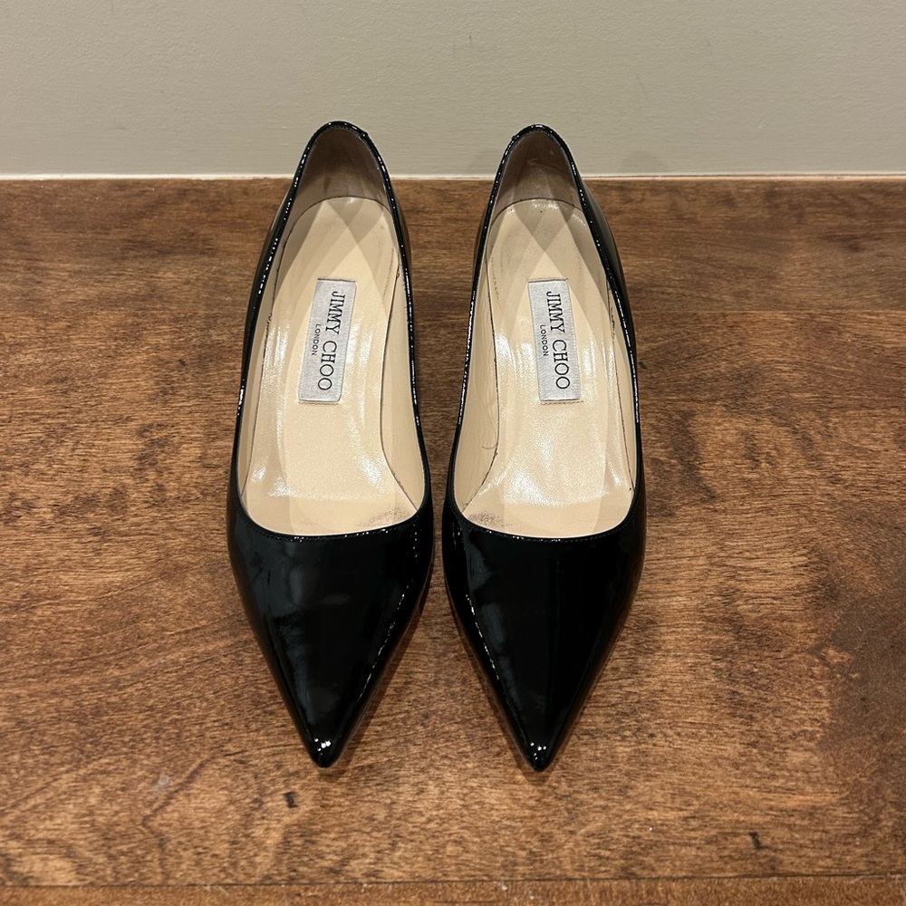 Jimmy Choo Black Patent Leather Pumps